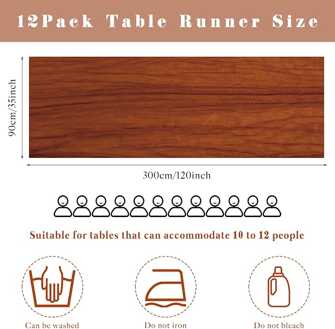 12 Pcs Cheesecloth Table Runner 10FT Terracotta Runner - Image 3