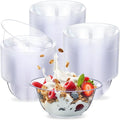 100 Packs 8.5 oz Clear Plastic Bowls Disposable Plastic Bowls for Parties Weddings Serving Container for Candy, Soup, Dessert, Salsa, Ice Cream, Popcorn, Chip