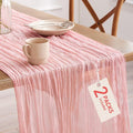 Pureegg 2-Pack Cheesecloth Table Runner, Baby Shower, Wedding and Farmhouse by Pureegg