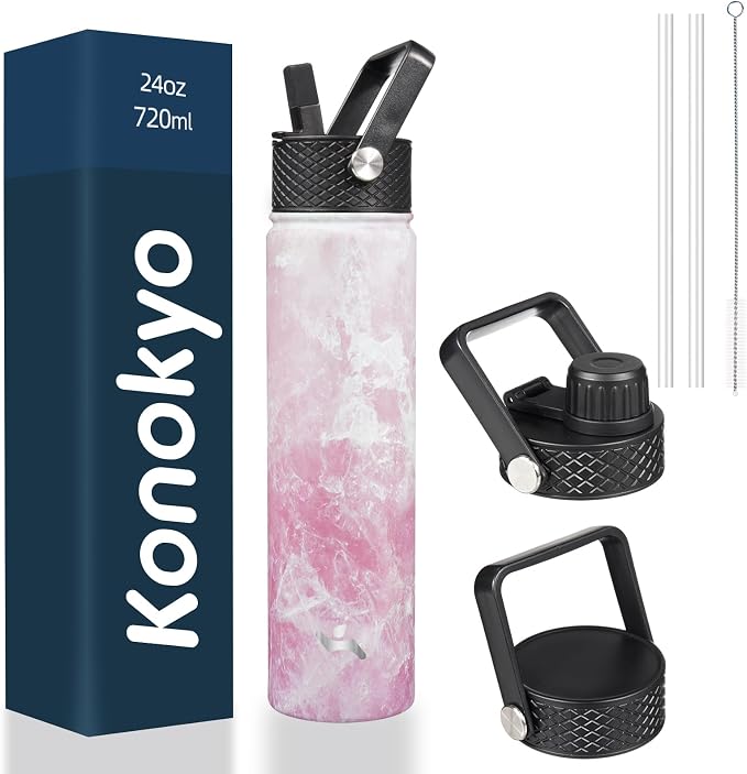 Konokyo 24 oz Insulated Stainless Steel Water Bottle by Konokyo