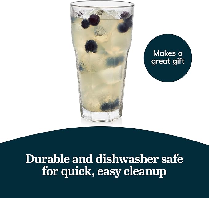 Libbey Gibraltar DuraTuff Drinking Glass Drinking Cup Set, Iconic Heavy Base - Image 5
