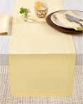 Solino Home 100% Linen Dining Table Runner Golden Straw, Fete 14 x 72 in | by SolinoHome