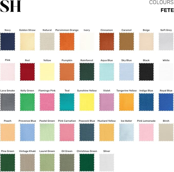 Solino Home 100% Pure Linen Dining Table Runner Red, Fete 14 x 108 in Long | - Image 9