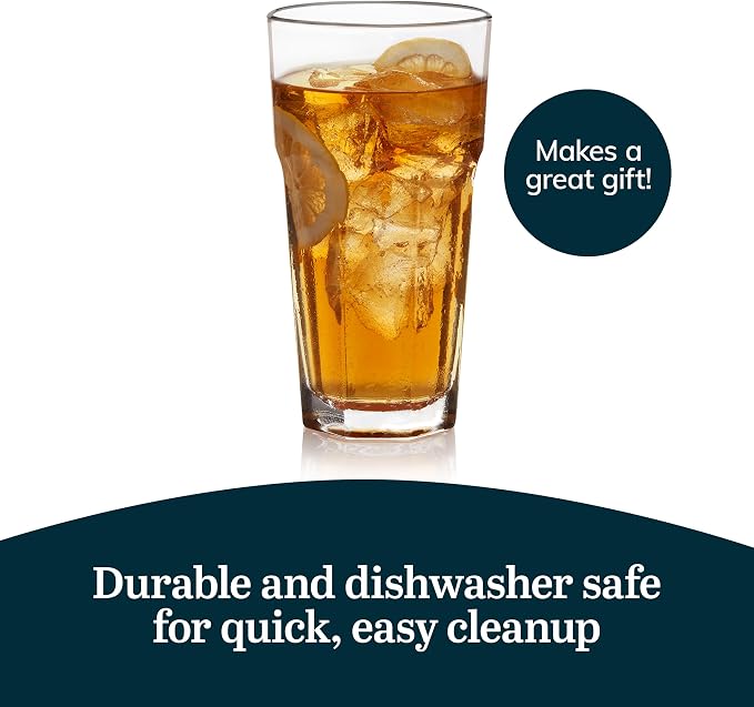 Libbey Gibraltar DuraTuff Drinking Glass Drinking Cup Set, Iconic Heavy Base - Image 5