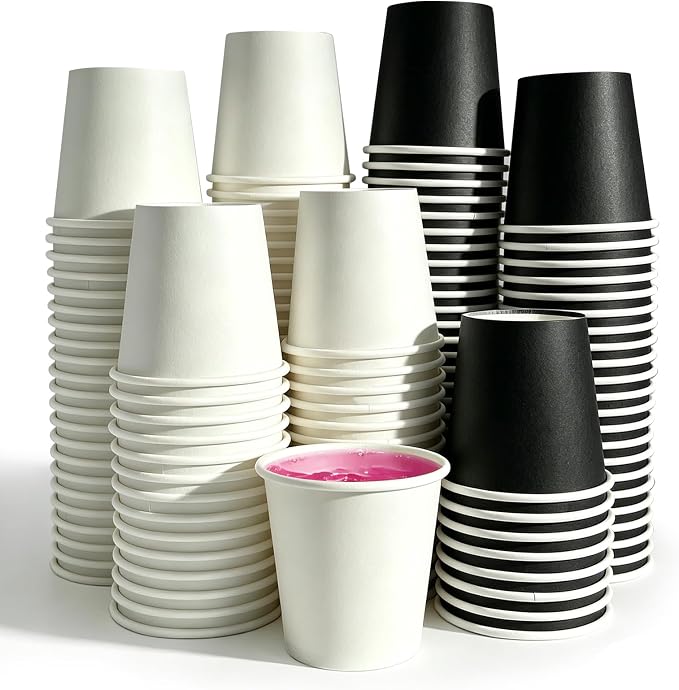 300 Pack 3 oz Bathroom Cups, BPA-Free Disposable Mouthwash Cups, Stackable by FINEPAK