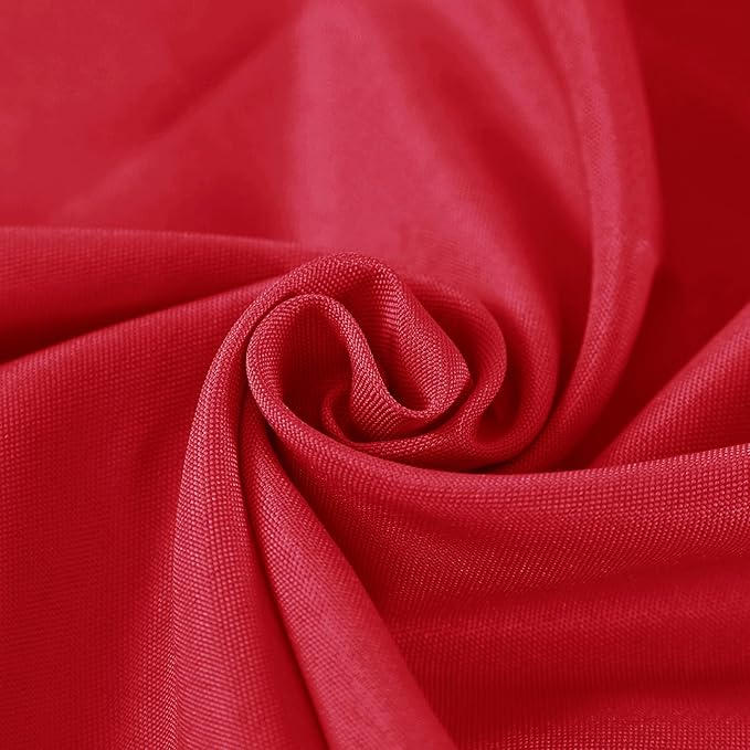 Fokitut 2 Pack Waterproof Rectangle Tablecloth, 60x102 Inch, Stain Resistant and Wrinkle Polyester Table Cloth, Fabric Table Cover for Kitchen Dining, Wedding, Party, Holiday Dinner-Red
