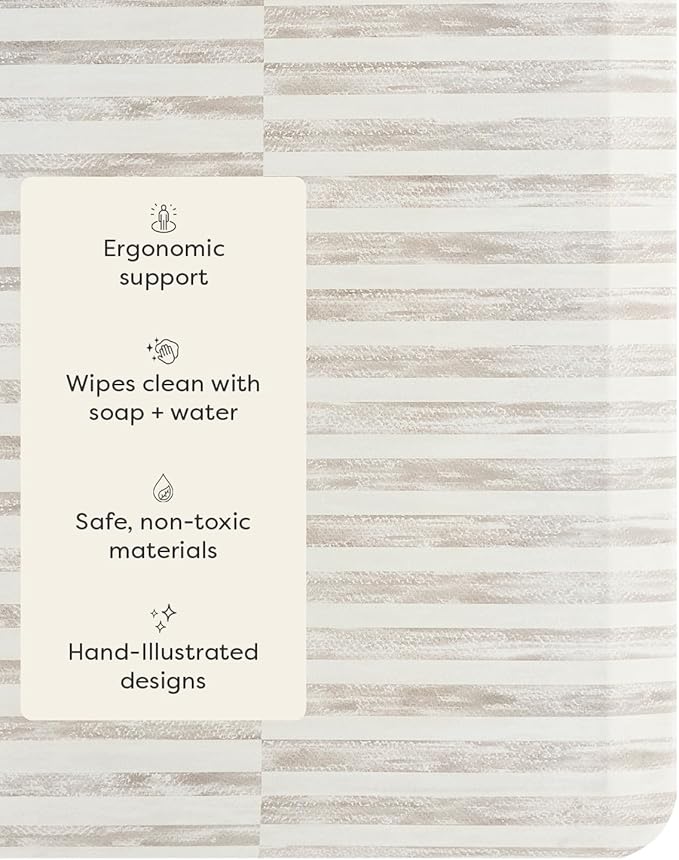House of Noa Nama Standing Mat – Anti-Fatigue Cushioned Kitchen Mats for Floor | Ergonomic Bounce-Back Foam Kitchen Mats | Anti-Fatigue Mats for Kitchen & Standing | Reese Bark | 30" x 72"