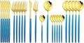 JASHII Flatware Serving Set 24 Piece, Stainless Steel Silverware Set, Modern by JASHII