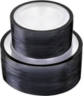 U-QE 120pcs Black Plates Disposable by U-QE