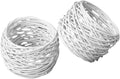 ITOS365 Handmade White Round Mesh Napkin Rings Holder by ITOS365