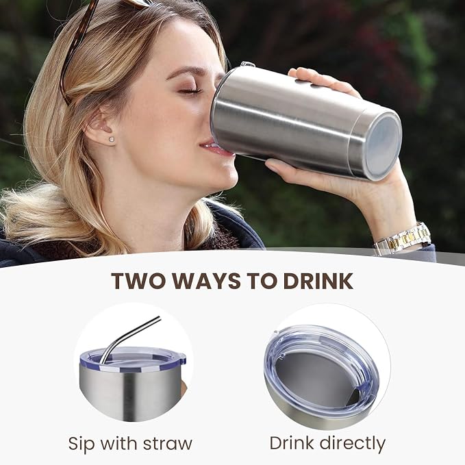 MEWAY 20oz Tumbler 8 Pack Double Wall Vacuum Insulated Travel Mug Bulk - Image 3