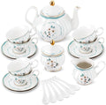fanquare 21 Pieces Royal Style Porcelain Tea Set by fanquare