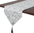 EHouseHome Jacquard Damask Reversible Silver Grey Table Runners by EHouseHome