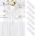 6 Pack White Cheesecloth Table Runner 17x108 Inch Semi Sheer Boho Gauze Cheese by Unknown