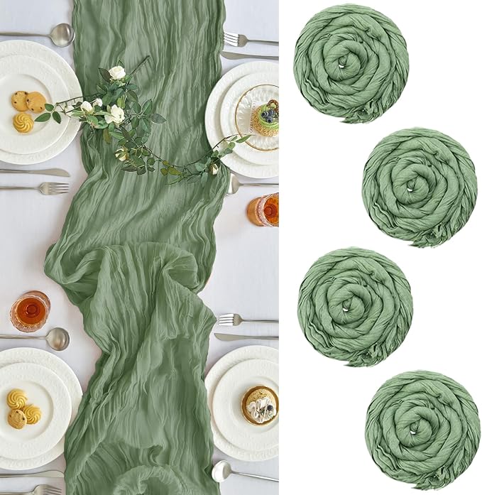 IVAPUPU Sage Green Table Runner 120 Inches by IVAPUPU