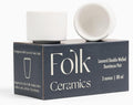 Folk Ceramics Leonard Ceramic Espresso Cups | Modern Stackable Demitasse Mugs by FolkCeramics