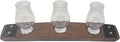 Premium Barrel Stave Whiskey, Scotch, Bourbon - Crystal Glass Flight (Red Mahogany)