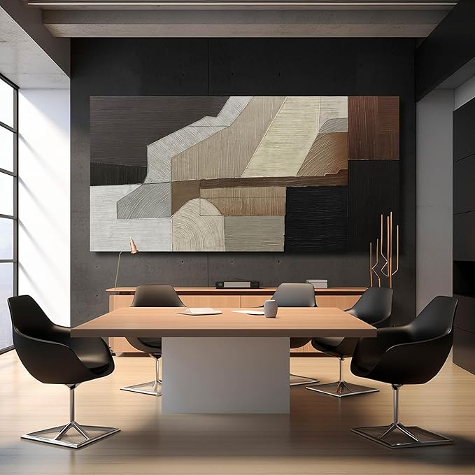 VAYIMDH Line Abstract Wall Art Colorful Wall Prints Geometric Living Room Decorations for Walls neutral Artwork Office Bedroom Photo 29"x 58" Ready to Hang