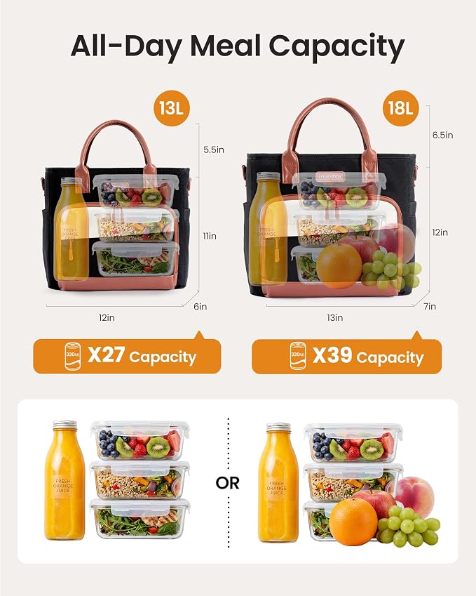 LOVEVOOK Lunch Box for Women, Adult Lunch Bag for Work, Cassis Purple | - Image 4