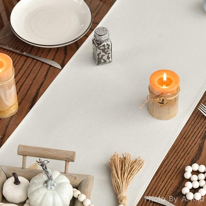 Artoid Mode 210 GSM Fall Table Runner 13x90 Inch Home Party Decor | Aqua Hello - Image 7