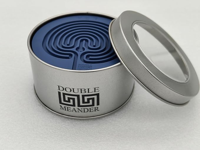 Classic Labyrinth Multi-Color Silicone Coasters - Set of 8 Non-Slip, Heat-Resistant Drink Coasters for Coffee, Tea, and Glasses - Durable, Easy to Clean, Decorative Tabletop Protection