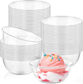 80 Pack 6 oz Clear Plastic Bowls, Disposable Salad Serving Bowls | by Slomg
