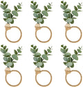 APTWOW Napkin Rings Set of 6, Easter Napkin Rings, Wood Bead Farmhouse Napkins by APTWOW