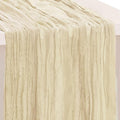 1 Pack Beige Cheesecloth Table Runner 35x120 Inch 10Ft Rustic Gauze Cheese by SuBleer