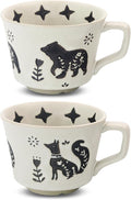 11 oz Ceramic Coffee Mug, Stoneware Teacup by LINVIA