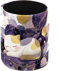 Leather Pen Holder for Desk, Space Cat Pencil Cup Pen Organizer Makeup Brush by Unknown