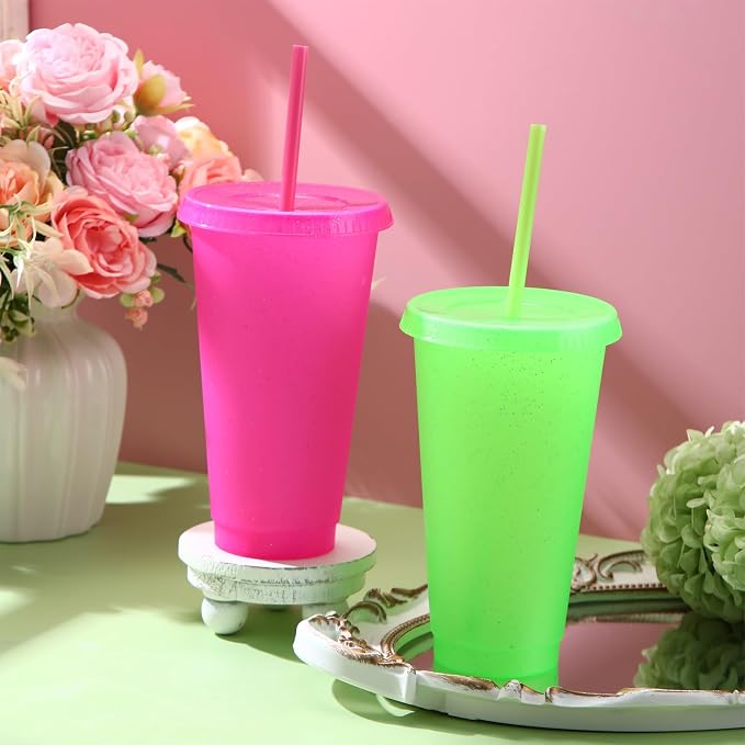 Honeydak 30 Pack Tumbler with Straw and Lid Bulk Cups - Image 3
