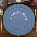 Efavormart 10 Pack | Dusty Blue 6" Round Plastic Dessert Salad Plates, by efavormart
