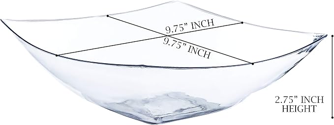 PLASTICPRO Disposable 64 ounce Square Serving Bowls, Party Snack or Salad Bowl - Image 2