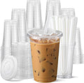 AOZITA 100 Pack - 24 oz Clear Plastic Cups by AOZITA