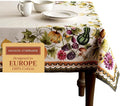 Maison d' Hermine Table Cloth Rectangle Table 100% Cotton 60 x 90 Inches Fall Tablecloth Reusable Everyday Use for Thanksgiving Christmas Decorations Dining Farmhouse (Pumpkin Garden - Cloudy Cream)
