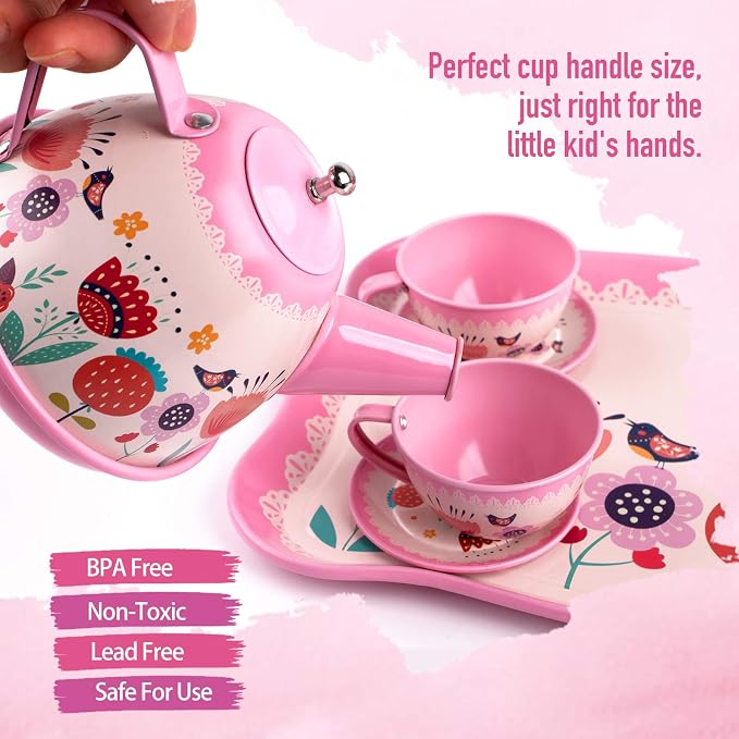 D-FantiX Kids Tea Set for Little Girls - Image 3