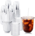 Alaeseje 100 Pack 12 oz Clear Plastic Iced Coffee Cups by Alaeseje