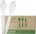 300 Disposable Spoons, Large Biodegradable Eco-Friendly Durable and Heat by HERLLY