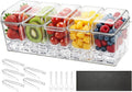 VEVOR Chilled Condiment Server Caddy, 5 Compartment Ice Cooled Serving Container by VEVOR
