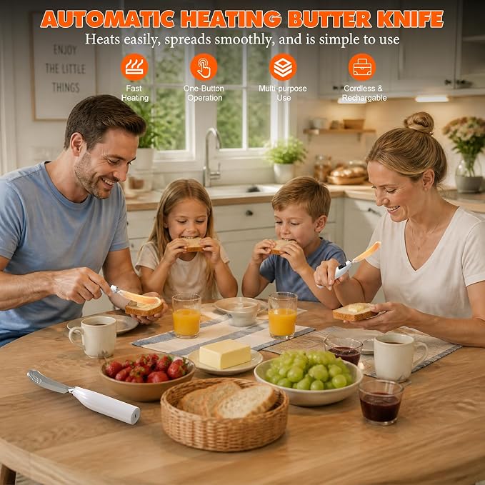 Heated Butter Knife Spreader, Rechargeable Electric Butter Knife - Image 7