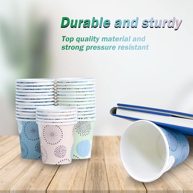 Clawsoff 300 Pack 5 oz Paper Cups Small Disposable Mouthwash Bathroom Cups | - Image 3