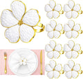 Flower Napkin Rings Set of 8, European Palace-Style Glaze, High-Temperature by Unknown