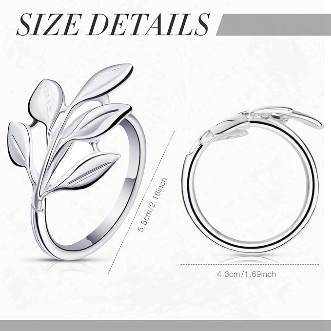 Hotop Set of 300 Leaf Napkin Rings Silver Metal Napkin Rings Holders Bulk - Image 6