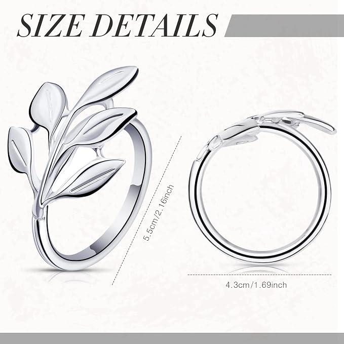 Hotop Set of 36 Leaf Napkin Rings Silver Metal Napkin Rings Holders Bulk - Image 6