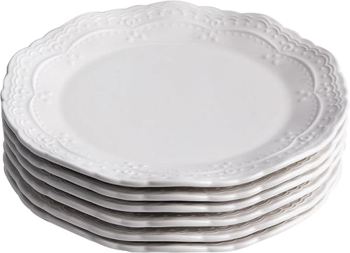 10 Inch Porcelain Dinner Plates Set of 6, Dishwasher safe, Microwave safe by Unknown
