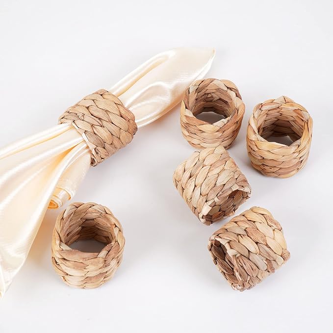 Napkin Rings Set of 6, Thanksgiving Napkin Rings Table Decor Handmade by by COMELLOW
