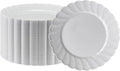 Premium Hard Plastic Round White Plates – 50 x 6” -Washable & Reusable by OasisCreations