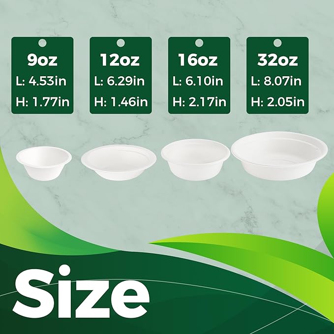 9oz Sample Paper Cups [100-Pack], Heavy Duty Disposable Cups Perfect for Dip Sauce and Snacks, 100% Compostable Sample Cups and Eco-Friendly Made from Bagasse