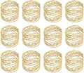Gold Napkin Rings Metal Napkin Ring Set of 12 Napkin Holder by Bambookari