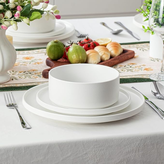 6 Piece Ceramic Plates and Bowls Sets - Image 2